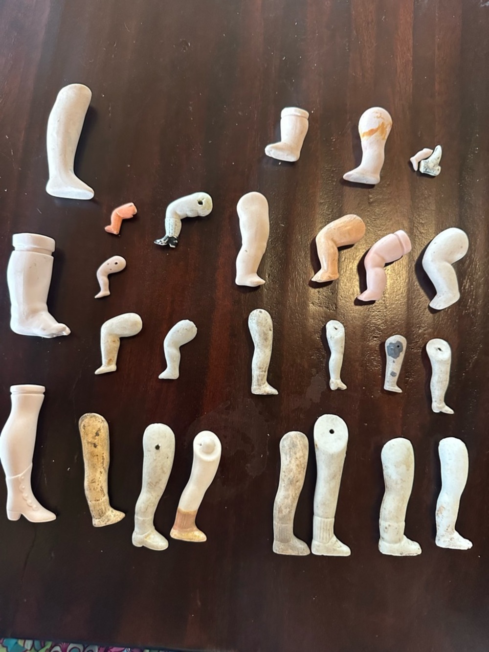 Vintage Doll Legs Lot approx 26 mix match possible composition/bisque